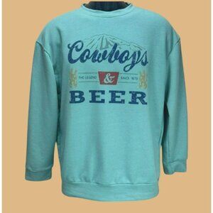 Cowboys & Beer Graphic Womens Sweatshirt Small